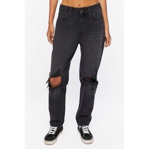 Forever 21 Ripped Black Jeans Size 31